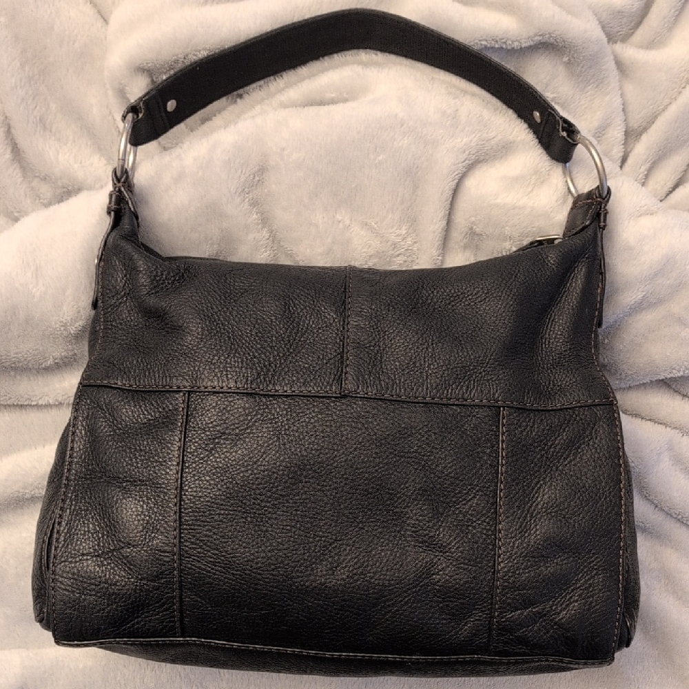 🌼Fossil Set🌼 Black Pebbled Leather Hobo Shoulder Bag & Wallet - Picture 4 of 16